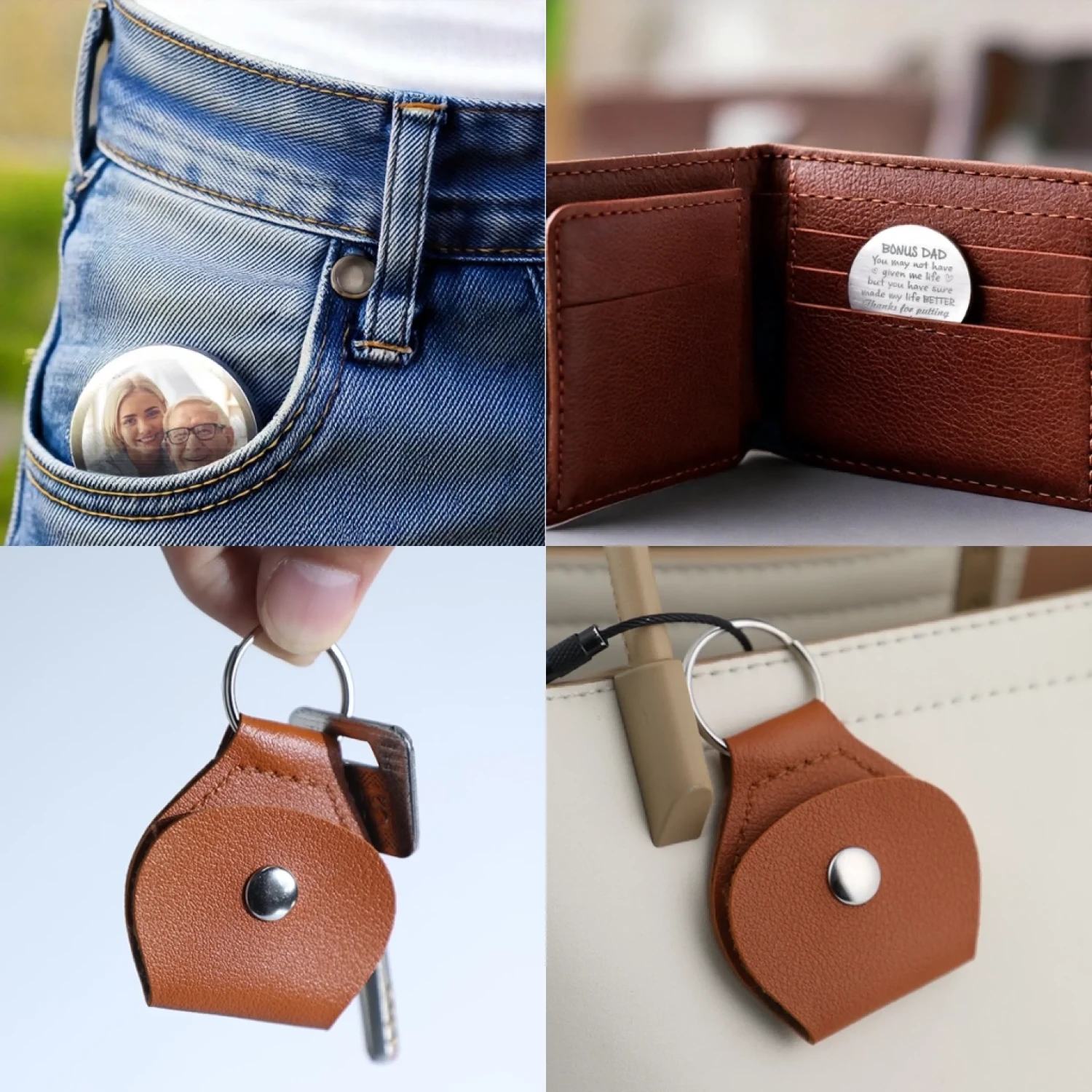 Custom Photo Family Chose You Dad - Family Personalized Custom Pocket Hug - Father's Day, Gift For Dad, Grandpa 5 Custom Photo Family Chose You Dad - Family Personalized Custom Pocket Hug - Father's Day, Gift For Dad, Grandpa - Image 5