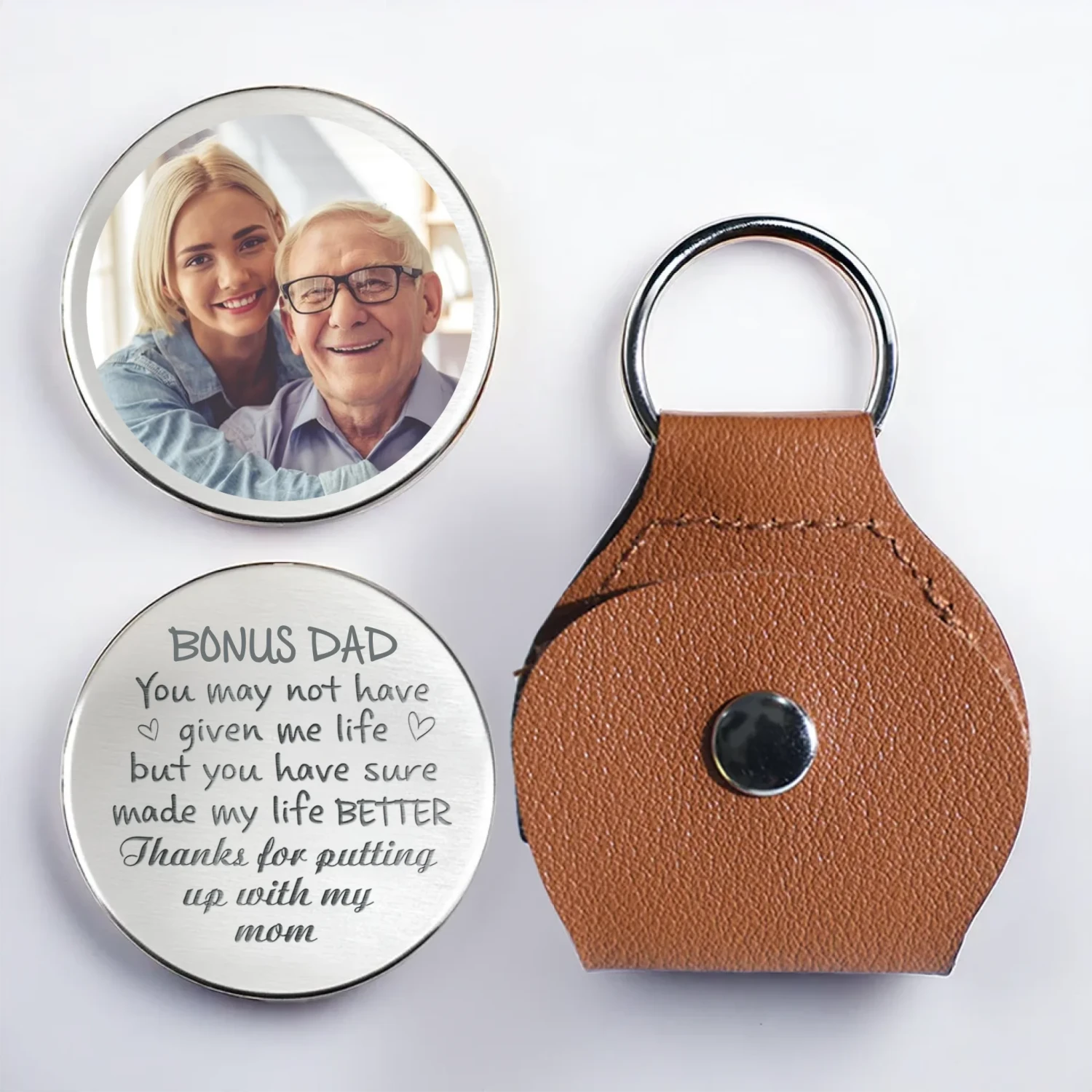 Custom Photo Family Chose You Dad - Family Personalized Custom Pocket Hug - Father's Day, Gift For Dad, Grandpa 2 Custom Photo Family Chose You Dad - Family Personalized Custom Pocket Hug - Father's Day, Gift For Dad, Grandpa - Image 2