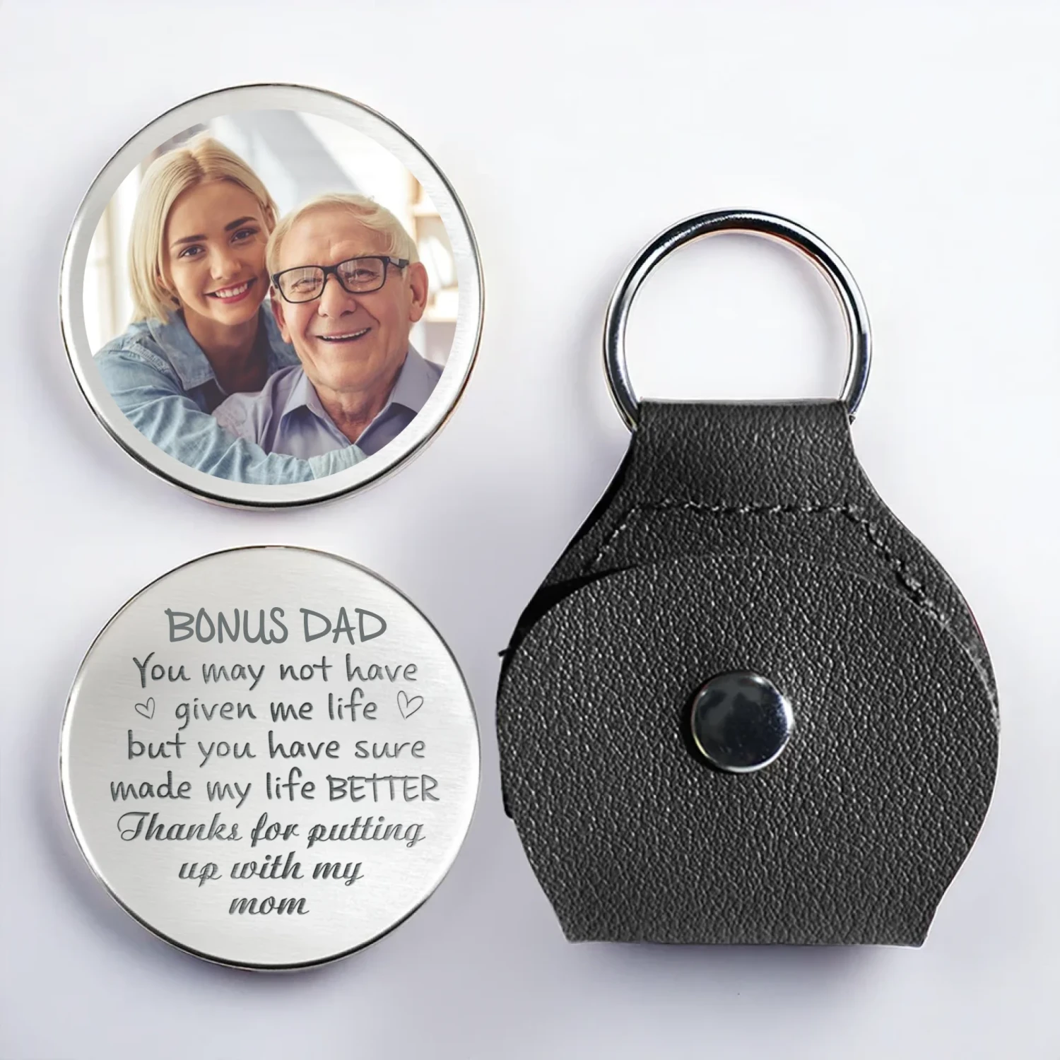 Custom Photo Family Chose You Dad - Family Personalized Custom Pocket Hug - Father's Day, Gift For Dad, Grandpa 3 Custom Photo Family Chose You Dad - Family Personalized Custom Pocket Hug - Father's Day, Gift For Dad, Grandpa - Image 3