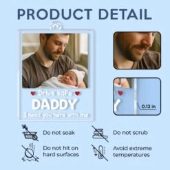 Custom Photo A Baby Needs You Home - Family Personalized Custom Car Ornament - Acrylic Custom Shaped - Father's Day, Gift For Dad -Pawfect House Store 681b318f06354 de1ed0ef c357 4b68 be3b ab7c538bcbec