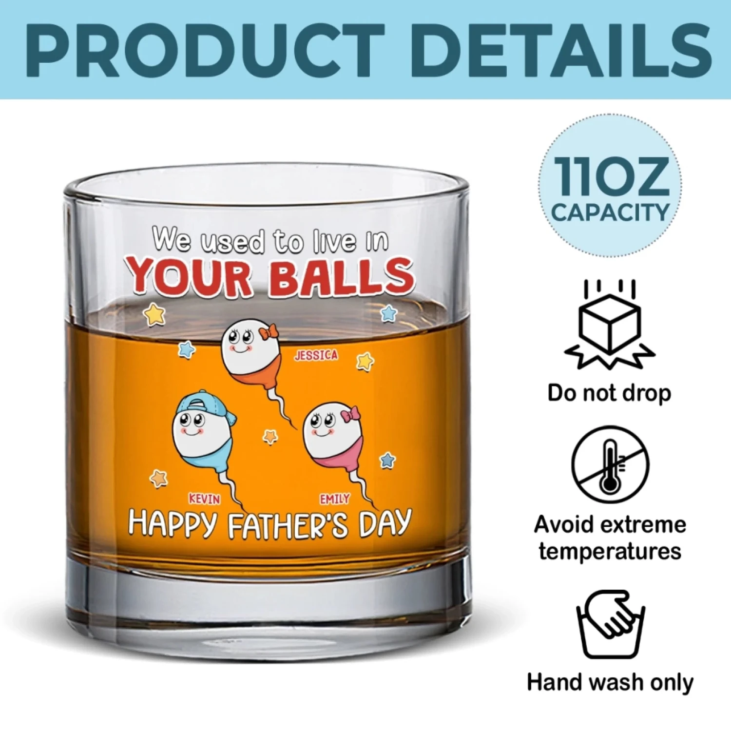 You Made Me, Literally - Family Personalized Custom Whiskey Glass - Father's Day, Gift For Dad 5 You Made Me, Literally - Family Personalized Custom Whiskey Glass - Father's Day, Gift For Dad - Image 5