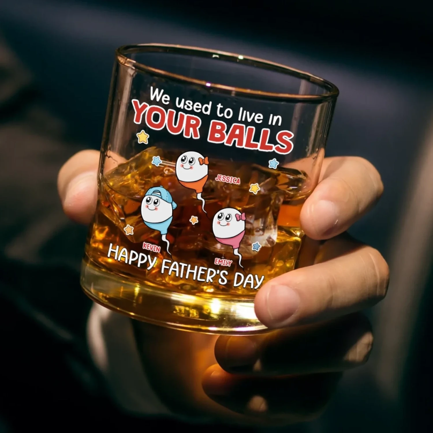 You Made Me, Literally - Family Personalized Custom Whiskey Glass - Father's Day, Gift For Dad 3 You Made Me, Literally - Family Personalized Custom Whiskey Glass - Father's Day, Gift For Dad - Image 3