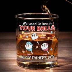You Made Me, Literally - Family Personalized Custom Whiskey Glass - Father's Day, Gift For Dad