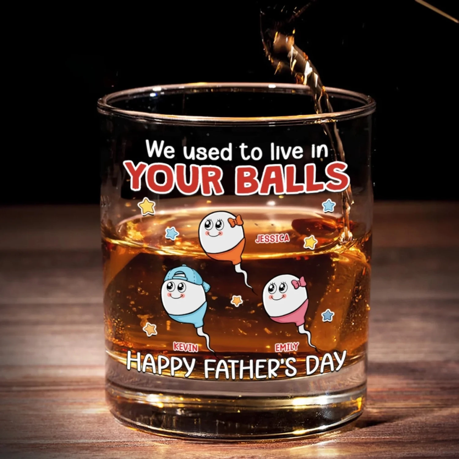 You Made Me, Literally - Family Personalized Custom Whiskey Glass - Father's Day, Gift For Dad 1 You Made Me, Literally - Family Personalized Custom Whiskey Glass - Father's Day, Gift For Dad