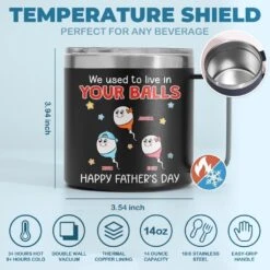 Born From Legends, Raised By One - Family Personalized Custom 14oz Stainless Steel Tumbler With Handle - Father's Day, Gift For Dad -Pawfect House Store 681c6d311f476