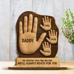 No Matter The Size, We’re Always Yours - Family Personalized Custom 2-Layered Wooden Plaque With Stand - Father's Day, Gift For Dad, Grandpa 6 No Matter The Size, We’re Always Yours - Family Personalized Custom 2-Layered Wooden Plaque With Stand - Father's Day, Gift For Dad, Grandpa -Pawfect House Store 68241aaa62059