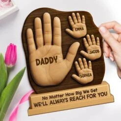 No Matter The Size, We’re Always Yours - Family Personalized Custom 2-Layered Wooden Plaque With Stand - Father's Day, Gift For Dad, Grandpa 7 No Matter The Size, We’re Always Yours - Family Personalized Custom 2-Layered Wooden Plaque With Stand - Father's Day, Gift For Dad, Grandpa -Pawfect House Store 68241aaa824c3