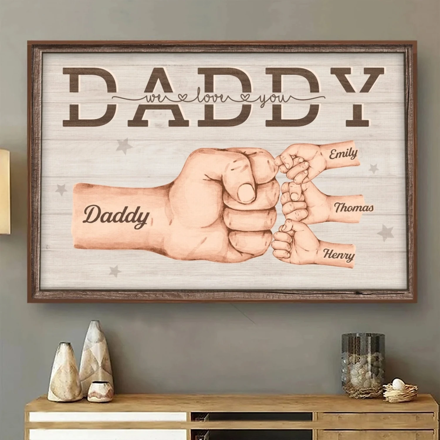 Forever Fist-bumping With Love - Family Personalized Custom Horizontal Poster - Father's Day, Gift For Dad, Grandpa 3 Forever Fist-bumping With Love - Family Personalized Custom Horizontal Poster - Father's Day, Gift For Dad, Grandpa - Image 3