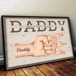 Forever Fist-bumping With Love - Family Personalized Custom Horizontal Poster - Father's Day, Gift For Dad, Grandpa 9 Forever Fist-bumping With Love - Family Personalized Custom Horizontal Poster - Father's Day, Gift For Dad, Grandpa -Pawfect House Store 682557fc6af63
