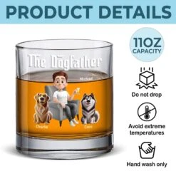 My Tail Wags For One Man Only - Dog Personalized Custom Whiskey Glass - Father's Day, Gift For Pet Owners, Pet Lovers -Pawfect House Store 6826a29ab85f5
