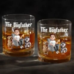 My Tail Wags For One Man Only - Dog Personalized Custom Whiskey Glass - Father's Day, Gift For Pet Owners, Pet Lovers -Pawfect House Store 6826a29b4020f