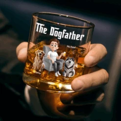 My Tail Wags For One Man Only - Dog Personalized Custom Whiskey Glass - Father's Day, Gift For Pet Owners, Pet Lovers -Pawfect House Store 6826a29b49e27