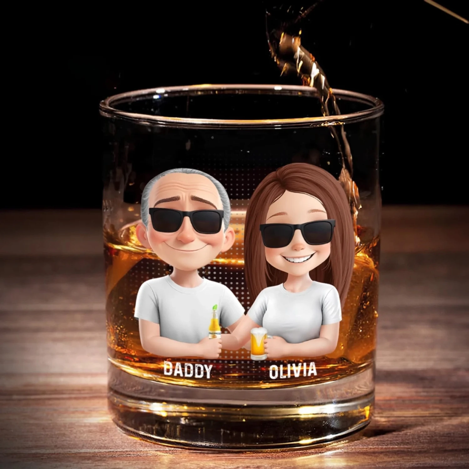 Awesome Like My Daughter - Family Personalized Custom Whiskey Glass - Father's Day, Gift For Dad 4 Awesome Like My Daughter - Family Personalized Custom Whiskey Glass - Father's Day, Gift For Dad - Image 4