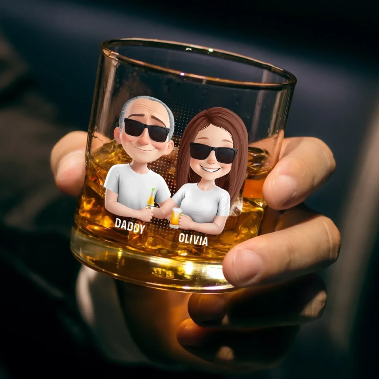 Awesome Like My Daughter - Family Personalized Custom Whiskey Glass - Father's Day, Gift For Dad 3 Awesome Like My Daughter - Family Personalized Custom Whiskey Glass - Father's Day, Gift For Dad - Image 3