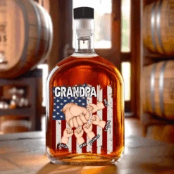 Power, Love, Legacy - Family Personalized Custom Whiskey Bottle - Father's Day, Gift For Dad, Grandpa -Pawfect House Store 682aee947d1d8