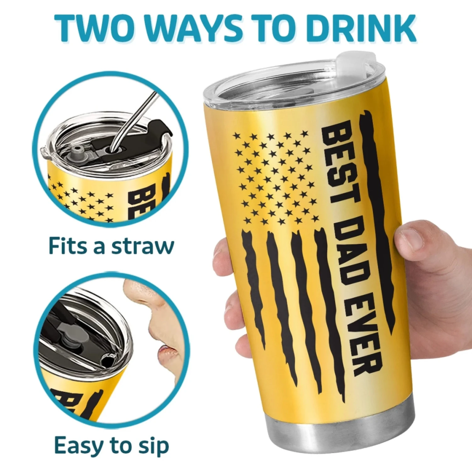 Dad, You Make Life Better - Family Personalized Custom Tumbler - Father's Day, Gift For Dad, Grandpa 4 Dad, You Make Life Better - Family Personalized Custom Tumbler - Father's Day, Gift For Dad, Grandpa - Image 4