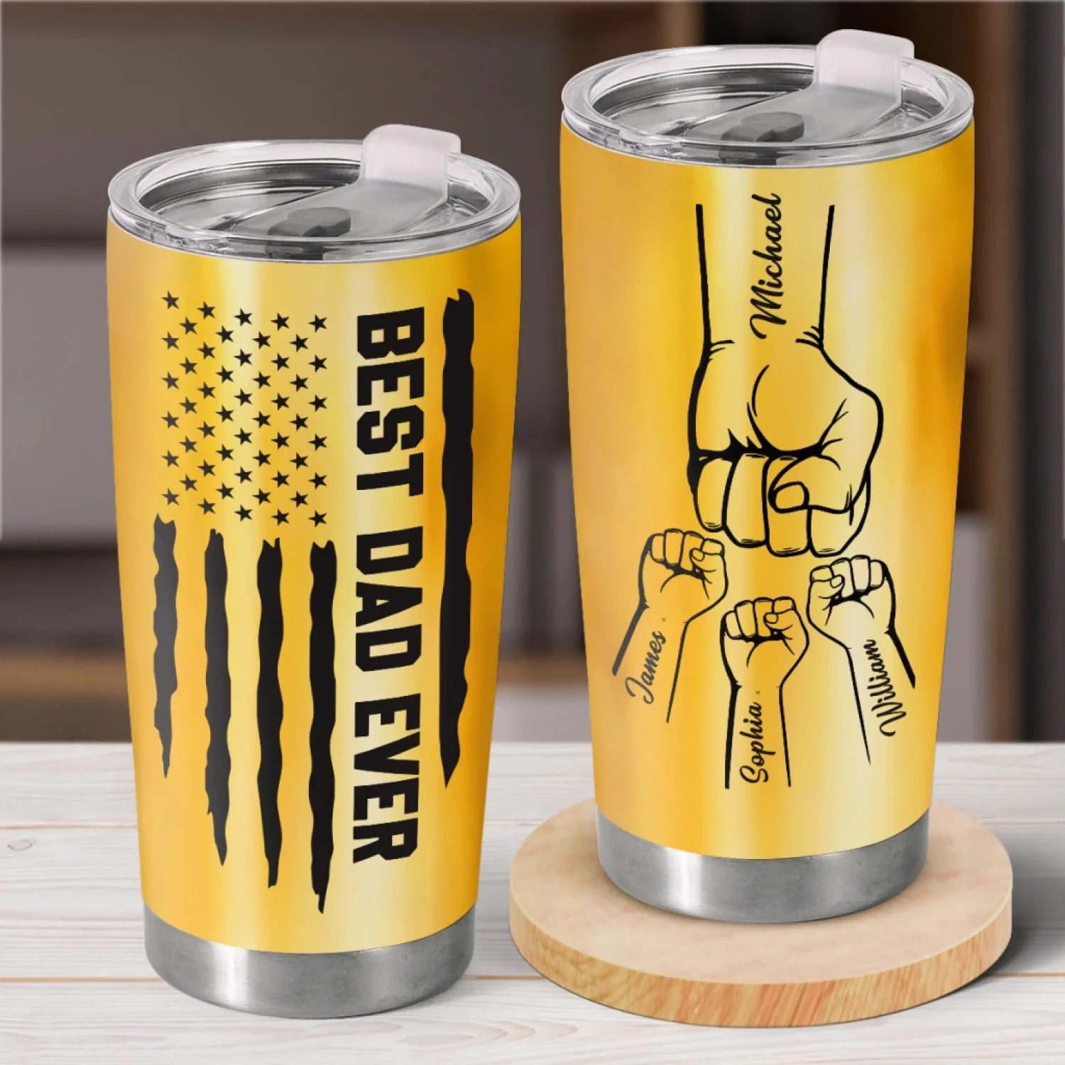 Dad, You Make Life Better - Family Personalized Custom Tumbler - Father's Day, Gift For Dad, Grandpa 1 Dad, You Make Life Better - Family Personalized Custom Tumbler - Father's Day, Gift For Dad, Grandpa