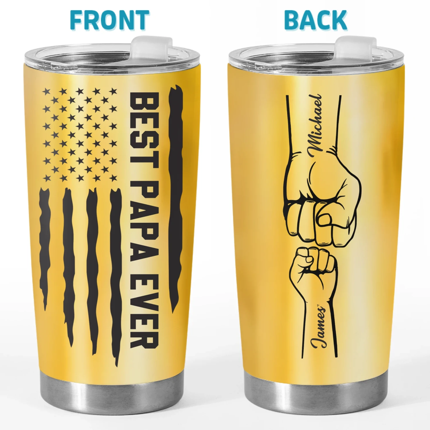 Dad, You Make Life Better - Family Personalized Custom Tumbler - Father's Day, Gift For Dad, Grandpa 2 Dad, You Make Life Better - Family Personalized Custom Tumbler - Father's Day, Gift For Dad, Grandpa - Image 2