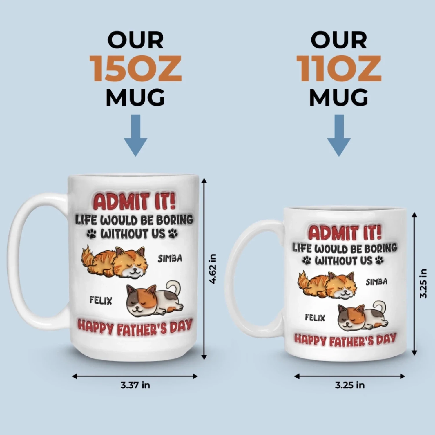 Forever Grateful To Call You Mine - Cat Personalized Custom 3D Inflated Effect Printed Mug - Father's Day, Gift For Dad, Pet Owners, Pet Lovers 6 Forever Grateful To Call You Mine - Cat Personalized Custom 3D Inflated Effect Printed Mug - Father's Day, Gift For Dad, Pet Owners, Pet Lovers - Image 6