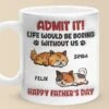 Forever Grateful To Call You Mine - Cat Personalized Custom 3D Inflated Effect Printed Mug - Father's Day, Gift For Dad, Pet Owners, Pet Lovers