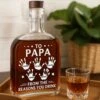 To My Forever Hero - Family Personalized Custom Whiskey Bottle - Father's Day, Gift For Dad, Grandpa