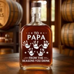 To My Forever Hero - Family Personalized Custom Whiskey Bottle - Father's Day, Gift For Dad, Grandpa -Pawfect House Store 682d3df986f13