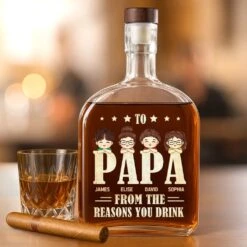 From The Reasons You Drink - Family Personalized Custom Whiskey Bottle - Father's Day, Gift For Dad, Grandpa -Pawfect House Store 682d5d7c5ae3f