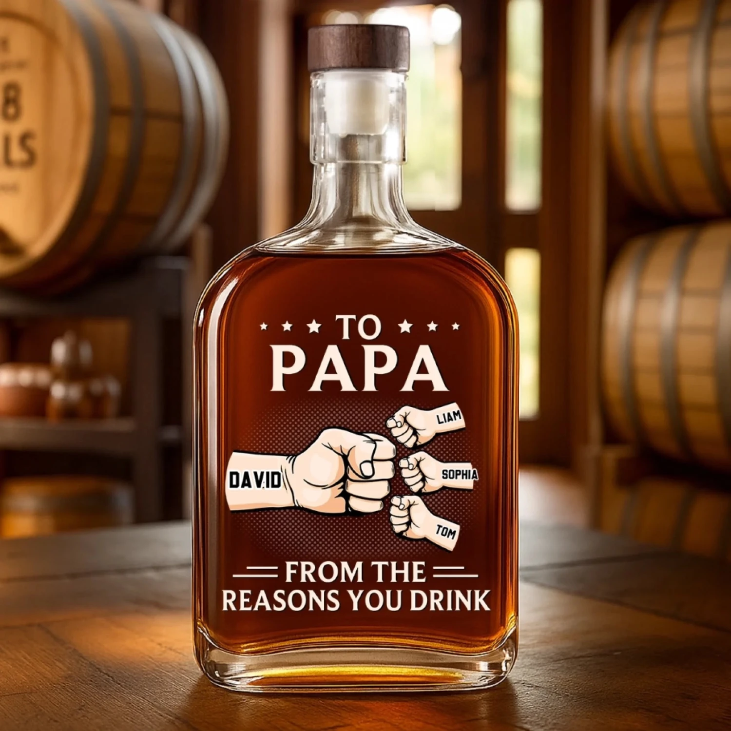 From The Loudest Part Of Your Life - Family Personalized Custom Whiskey Bottle - Father's Day, Gift For Dad, Grandpa 4 From The Loudest Part Of Your Life - Family Personalized Custom Whiskey Bottle - Father's Day, Gift For Dad, Grandpa - Image 4