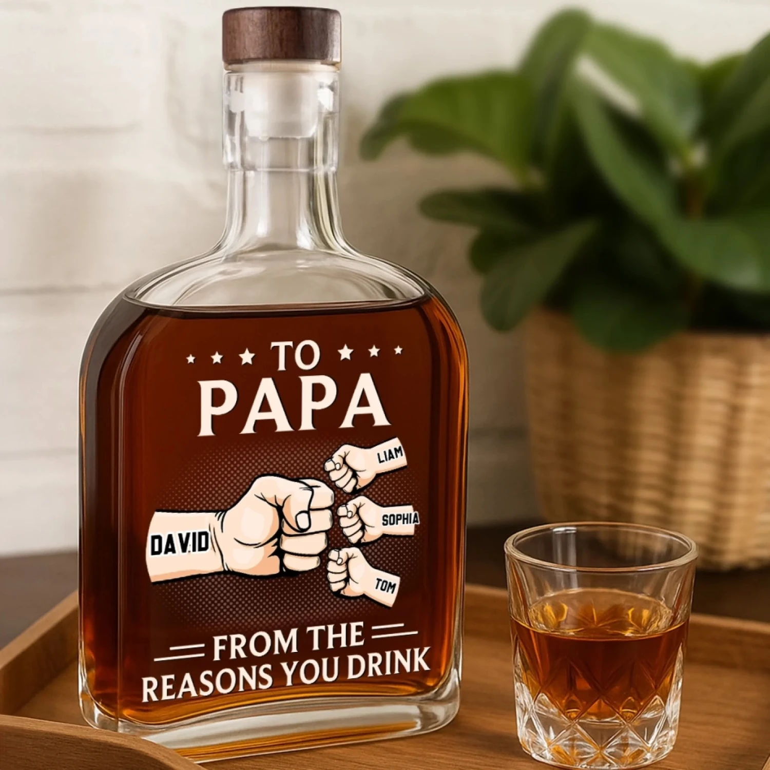 From The Loudest Part Of Your Life - Family Personalized Custom Whiskey Bottle - Father's Day, Gift For Dad, Grandpa 1 From The Loudest Part Of Your Life - Family Personalized Custom Whiskey Bottle - Father's Day, Gift For Dad, Grandpa