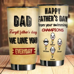 Dear Dad We Love You Everyday - Personalized Tumbler - Gift For Dad, Gift For Father's Day