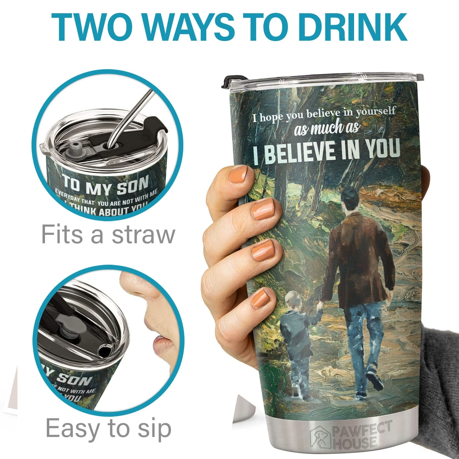 My Love Will Follow You Wherever You Go No Matter How Old You Are - Tumbler - To My Son, Gift For Son, Son Gift From Dad, Birthday Gift For Son 3 My Love Will Follow You Wherever You Go No Matter How Old You Are - Tumbler - To My Son, Gift For Son, Son Gift From Dad, Birthday Gift For Son - Image 3