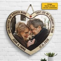 God Led Me Straight To You - Upload Image, Gift For Couples, Husband Wife - Personalized Shaped Wood Sign -Pawfect House Store 7. AD 1 2156f84e 6141 4c80 8b76 f141f66af652