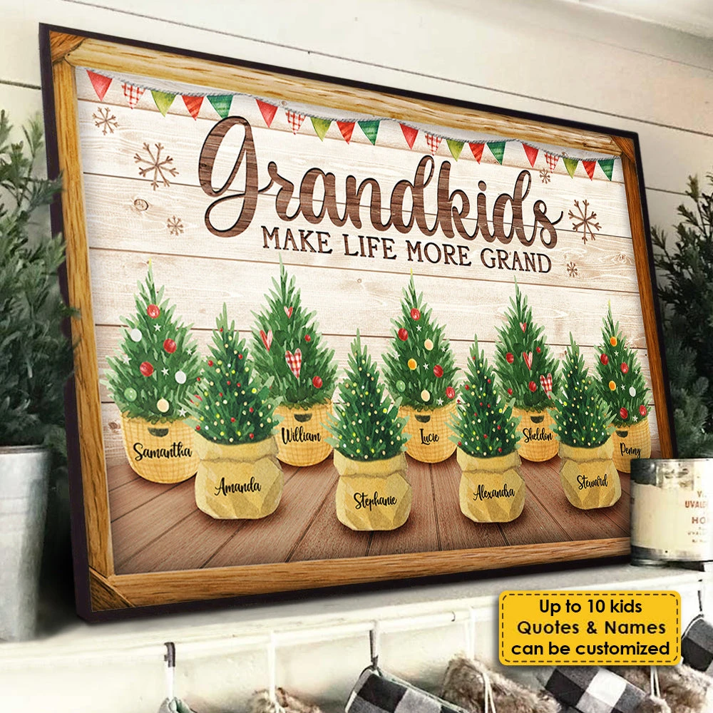 Grandkids - The Greatest Joy Of All - Personalized Horizontal Poster 5 Grandkids - The Greatest Joy Of All - Personalized Horizontal Poster - Image 5