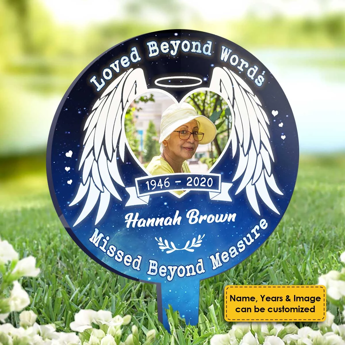 Loved Beyond Words, Missed Beyond Treasure - Personalized Custom Acrylic Garden Stake 1 Loved Beyond Words, Missed Beyond Treasure - Personalized Custom Acrylic Garden Stake