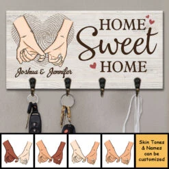 There Is No Place Like Home - Personalized Key Hanger, Key Holder - Anniversary Gifts, Gift For Couples, Husband Wife -Pawfect House Store 7. AD 1 b8caf13e b8fb 4c24 bea8 c8502ac3c099