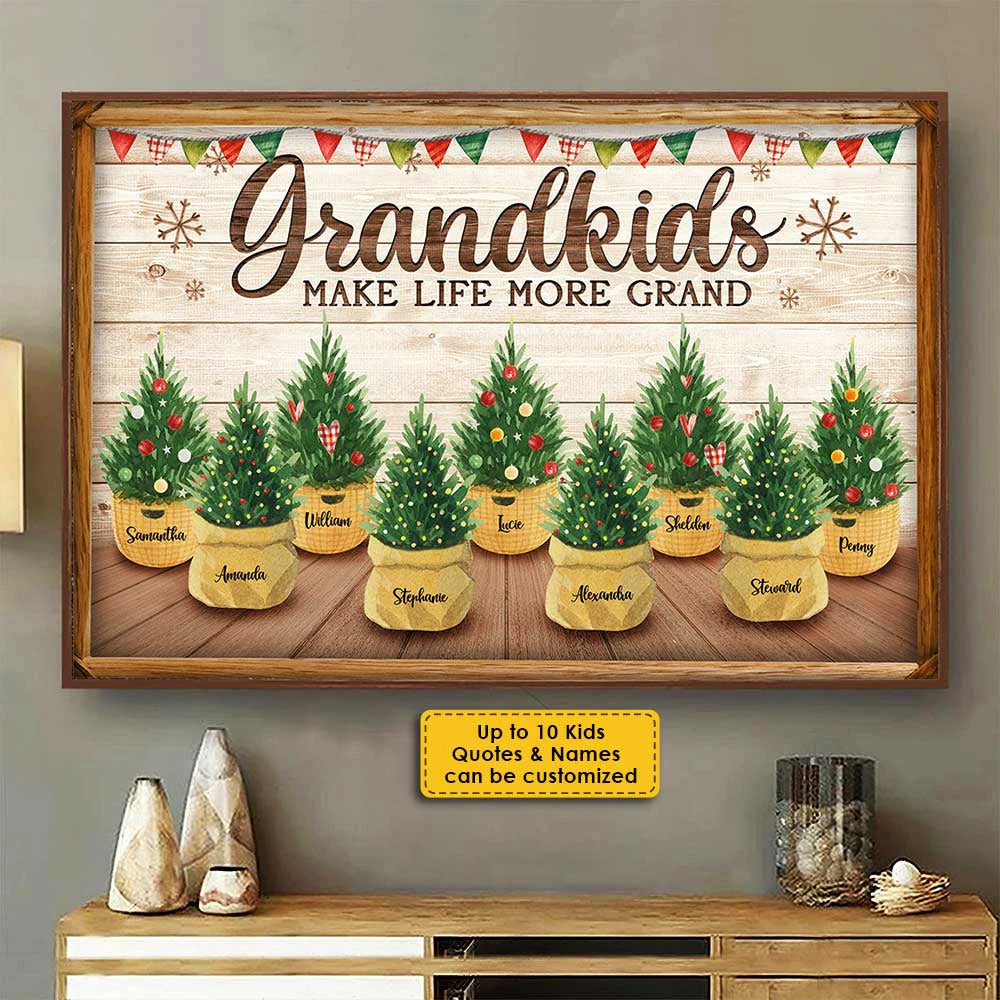 Grandkids - The Greatest Joy Of All - Personalized Horizontal Poster 4 Grandkids - The Greatest Joy Of All - Personalized Horizontal Poster - Image 4