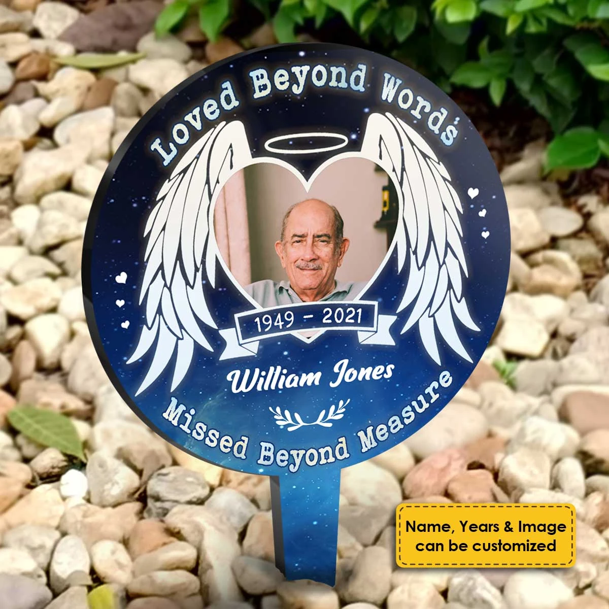 Loved Beyond Words, Missed Beyond Treasure - Personalized Custom Acrylic Garden Stake 2 Loved Beyond Words, Missed Beyond Treasure - Personalized Custom Acrylic Garden Stake - Image 2