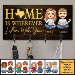 Home Is Wherever I Am With You - Personalized Key Hanger, Key Holder - Anniversary Gifts, Gift For Couples, Husband Wife 9 Home Is Wherever I Am With You - Personalized Key Hanger, Key Holder - Anniversary Gifts, Gift For Couples, Husband Wife -Pawfect House Store 7. AD 2 de951360 e7ae 45b4 a30c c108153e86af