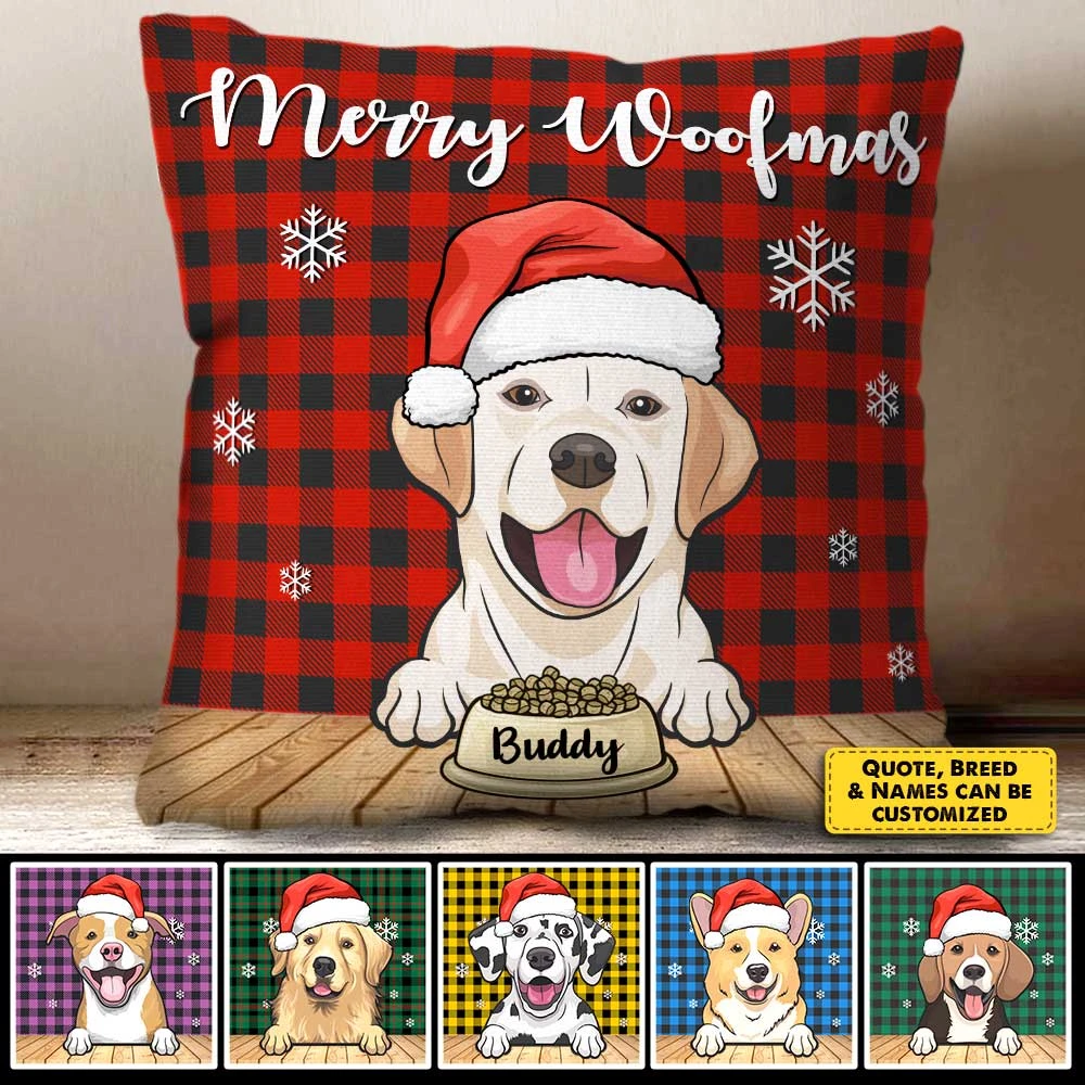 Meowy Catmas - Merry Woofmas - Personalized Pillow 3 Meowy Catmas - Merry Woofmas - Personalized Pillow - Image 3
