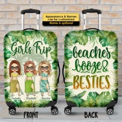 Girls Trip Beaches Booze Bestie - Gift For Bestie, Personalized Luggage Cover -Pawfect House Store 7. AD 08607c7a 898f 4097 952f 4b7c6d03a452