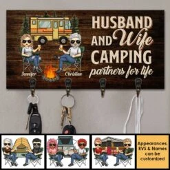 We Are Camping Partner For Life - Personalized Key Hanger, Key Holder - Gift For Camping Couples, Husband Wife -Pawfect House Store 7. AD 8374fcae 9522 4a4f bb05 558d2500c88f