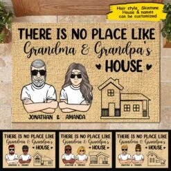 There's No Place Like Grandma And Grandpa's House - Personalized Decorative Mat
