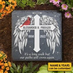 It's A Long Walk, But Our Paths Will Cross Again - Personalized Memorial Stone, Human Grave Marker - Memorial Gift, Sympathy Gift 5 It's A Long Walk, But Our Paths Will Cross Again - Personalized Memorial Stone, Human Grave Marker - Memorial Gift, Sympathy Gift -Pawfect House Store 7. AD 9d213bc8 a2bd 4a16 884f 52fdaa0f8747