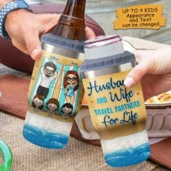 Life Is Better At The Beach - Personalized Can Cooler - Gift For Couples, Husband Wife -Pawfect House Store 7. AD a29ddd0c a788 4b72 98a9 7dd8647a55d0