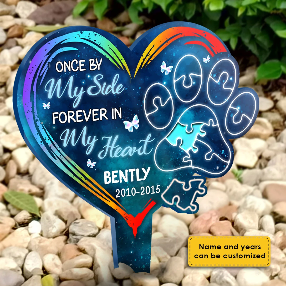 Once By My Side Forever In My Heart - Personalized Garden Stake 3 Once By My Side Forever In My Heart - Personalized Garden Stake - Image 3