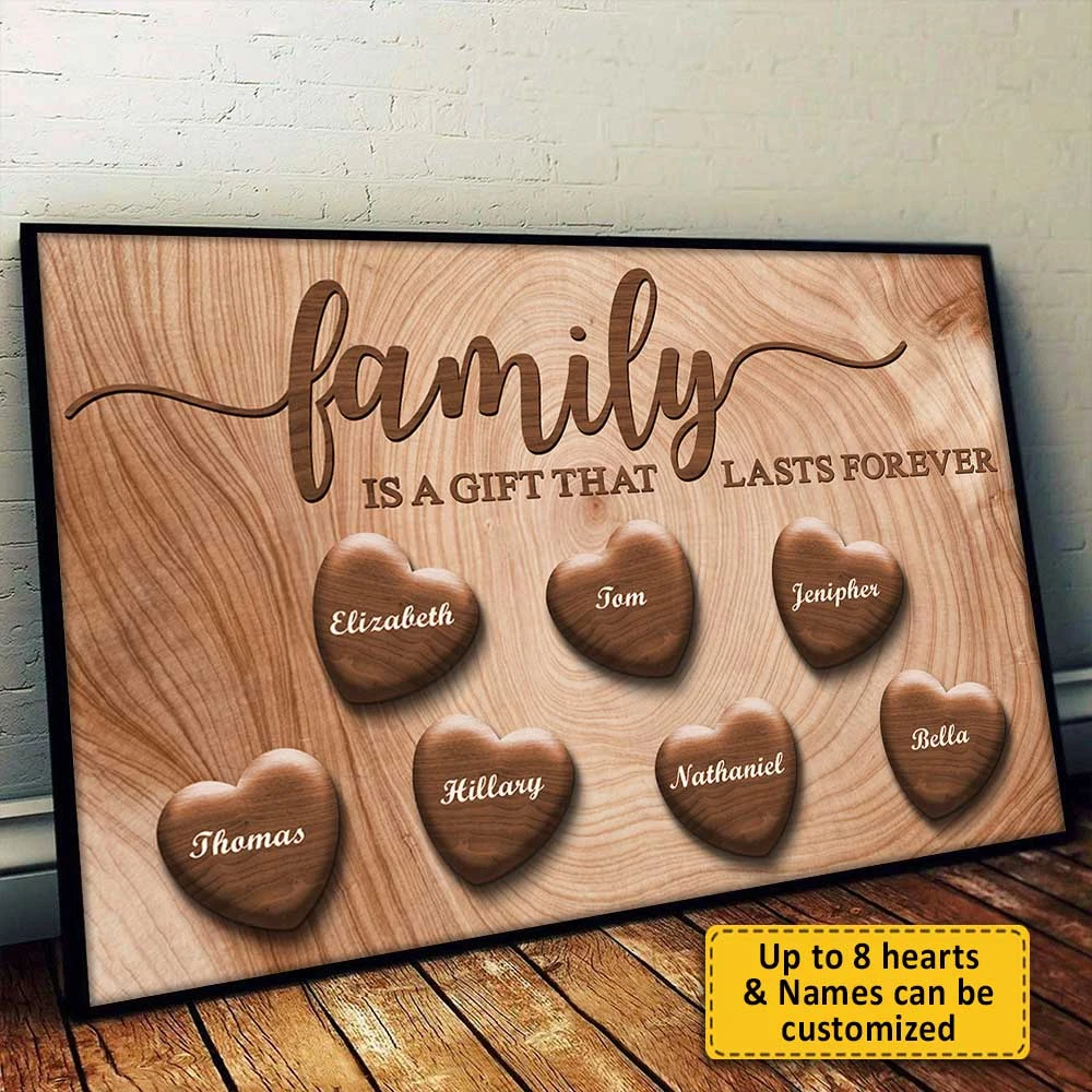 Family Is Forever - Personalized Horizontal Poster - Gift For Couples, Husband Wife 5 Family Is Forever - Personalized Horizontal Poster - Gift For Couples, Husband Wife - Image 5