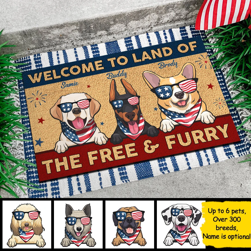 Land Of The Free & Furry - 4th Of July Funny Personalized Pet Decorative Mat (Cat & Dog) 3 Land Of The Free & Furry - 4th Of July Funny Personalized Pet Decorative Mat (Cat & Dog) - Image 3