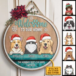 Welcome To Our Home - Christmas Dogs & Cats - Funny Personalized Door Sign 5 Welcome To Our Home - Christmas Dogs & Cats - Funny Personalized Door Sign -Pawfect House Store 7.AD1 5e0a4fb0 7712 4120 a190 bbce56e30351