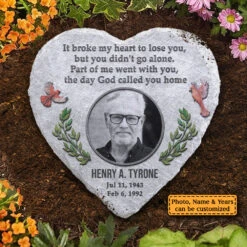 Part Of Me Went With You, The Day God Called You Home - Personalized Memorial Stone, Human Grave Marker - Upload Image, Memorial Gift, Sympathy Gift 8 Part Of Me Went With You, The Day God Called You Home - Personalized Memorial Stone, Human Grave Marker - Upload Image, Memorial Gift, Sympathy Gift -Pawfect House Store 7.AD1 a2888386 c5d8 498a ac1d b205d3ee672f