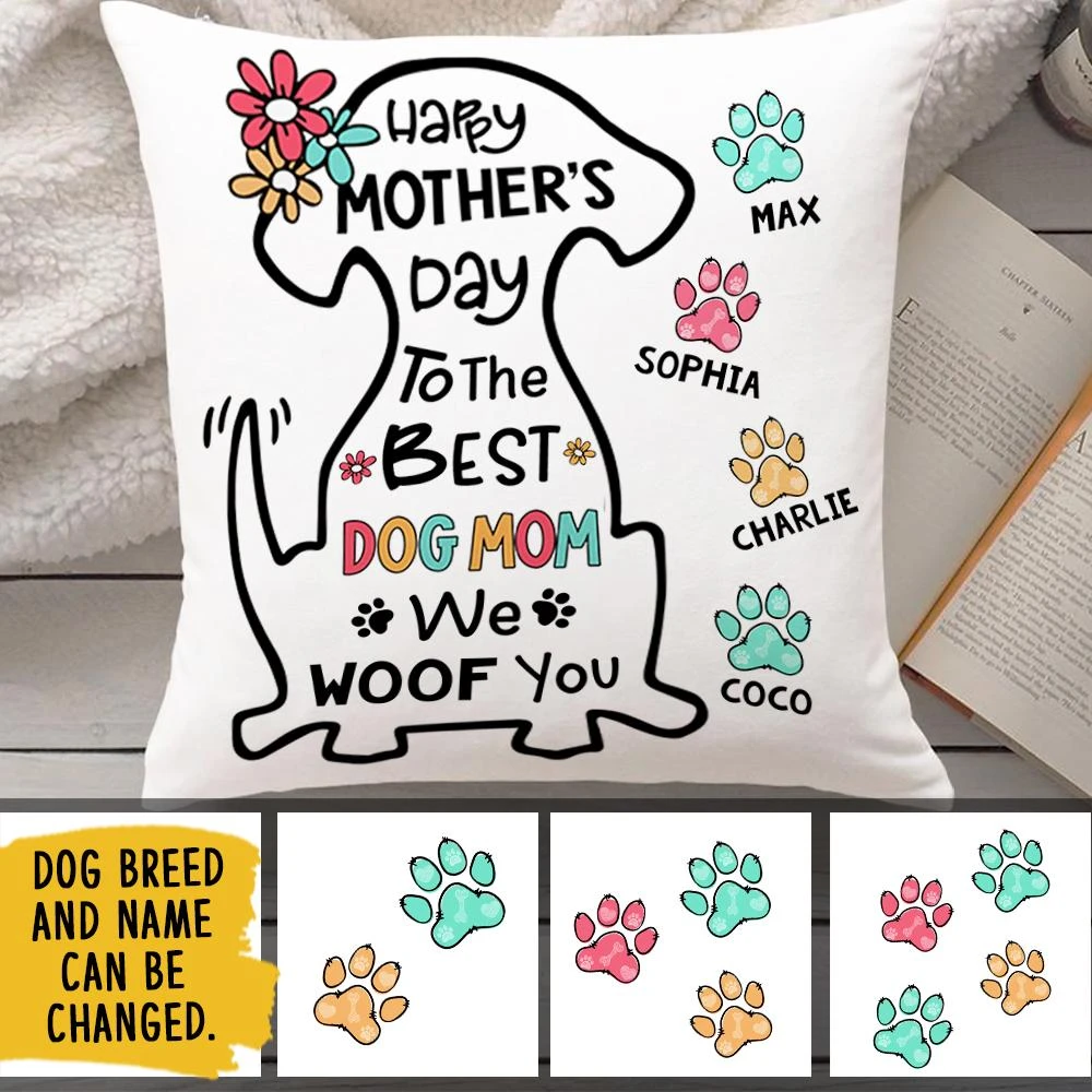 The World's Best Dog Mom - Personalized Pillow (Insert Included) 4 The World's Best Dog Mom - Personalized Pillow (Insert Included) - Image 4